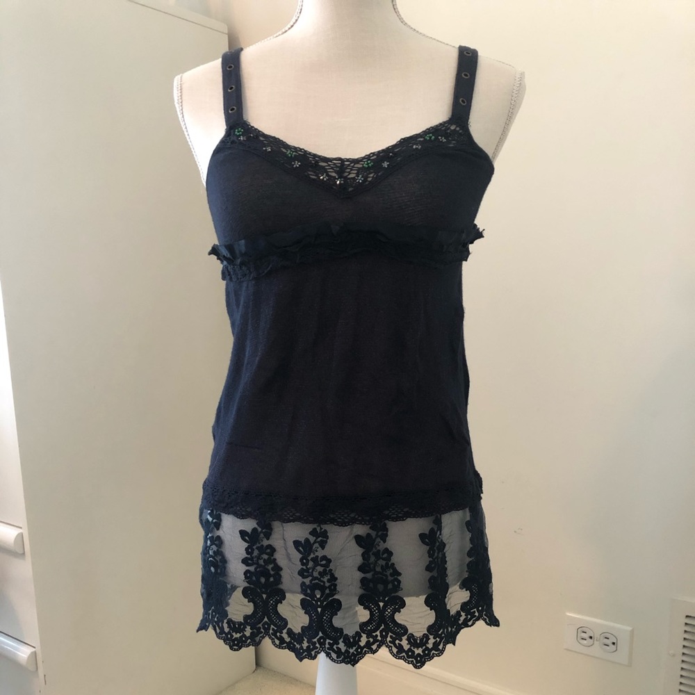 Navy blue Free People tank top